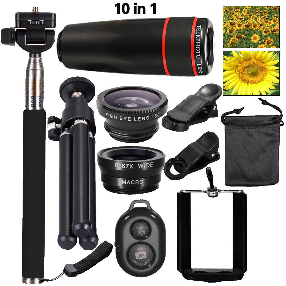 1 Phone Monopod Camera Lens Kit