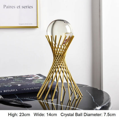 Golden Luxury Metal Crystal Ball Ornament