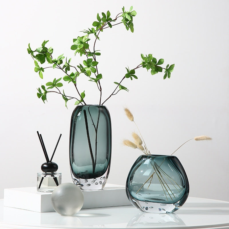 Light Luxury Colored Glaze Glass Vase